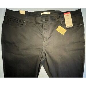 New LEVI'S jeans Women  sz 26W Black 711 Skinny Mid Rise Stretch‎ levis